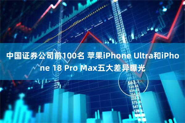 中国证券公司前100名 苹果iPhone Ultra和iPhone 18 Pro Max五大差异曝光
